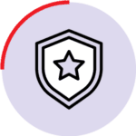icon with a shield