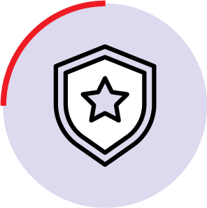 icon with a shield