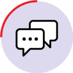 Icon with 2 speech bubbles