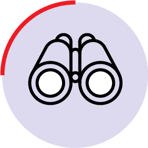 icon with binoculars